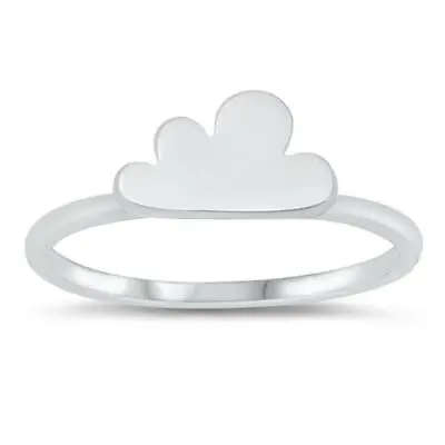 £11.78 • Buy Cumulus Puffy Cloud Ring Sky New .925 Sterling Silver Nature Band Sizes 4-10