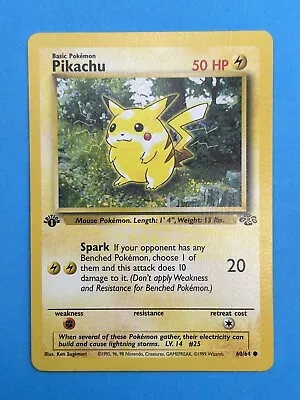 $19.95 • Buy PIKACHU Pokemon Card - WOTC - 1st Edition - Jungle - 60/64 - NM #2