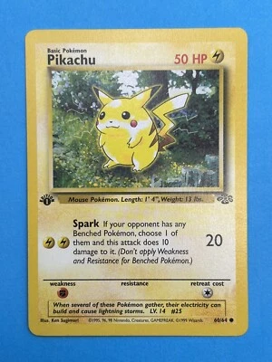 $19.95 • Buy PIKACHU Pokemon Card - WOTC - 1st Edition - Jungle - 60/64 - NM #2