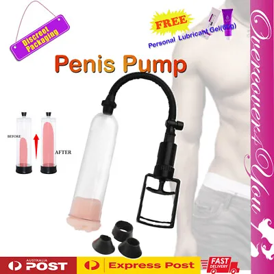 8  Male Penis Vacuum Pump Manual Cock Enlarger Enhancer Man Aid Bigger Growth • $25.89