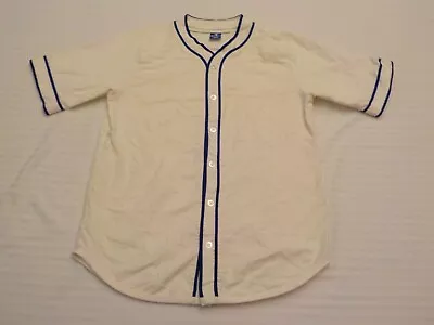 Lot#4095 Vintage Champion Flannel Baseball Jersey Blank Made In USA Size Large • $35