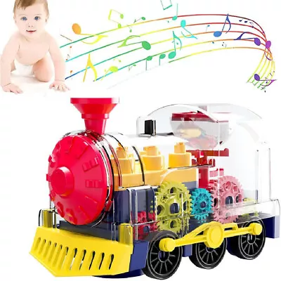 Electric Car ToyMusical Learning Train Toys For Toddlers W/Light & Sound Effect • £8.96