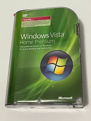 Microsoft WINDOWS VISTA HOME PREMIUM Upgrade 32 Bit DVD Software W/ Key • $24.99