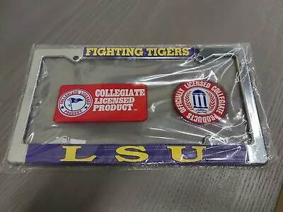 Officially Licensed LSU Tigers Chrome Team Name License Plate / Tag Frame • $11.95