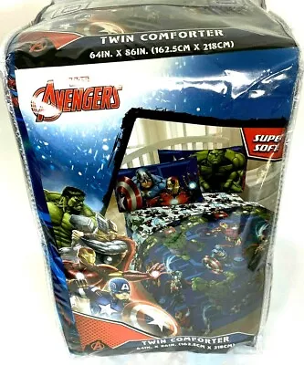 Marvel Avengers Super Heros Twin Size Comforter2 Sheets And Sham Super Soft NEW • $34.85