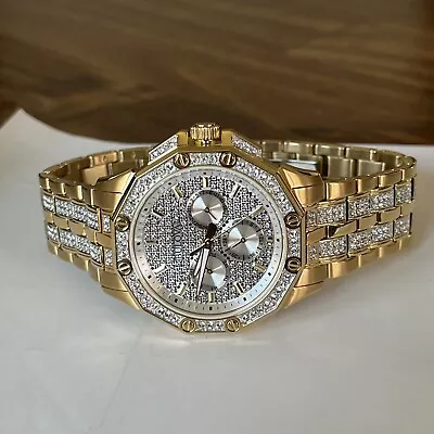 BULOVA 308 Crystals Gold OCTAVA Stainless Steel Men's Watch - 98C126 MSRP: $675 • $150