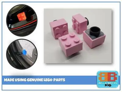 Custom 2x2 Brick Valve / Dust Caps X4 In Bright Pink Made Using LEGO® Bricks • £3