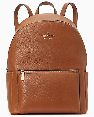 Kate Spade Leila Large Dome Backpack Brown Leather KA742 NWT $459 Retail FS • $297.21