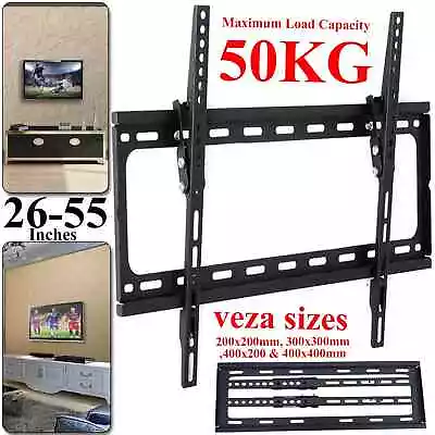 Tv Wall Bracket Mount Tilt Lcd Led Plasma 26 30 32 40 42 50 55 Inch For Lg Sony • £7.85