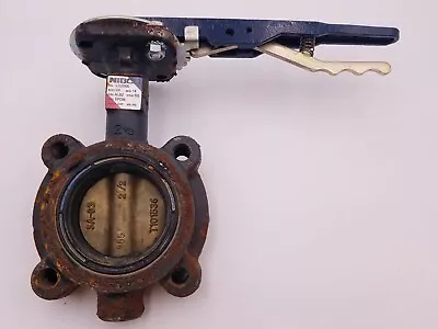 Nibco LD2000 Butterfly Valve 2-1/2  Size Manual Turn Lever Handle 200 PSI Brass  • $45