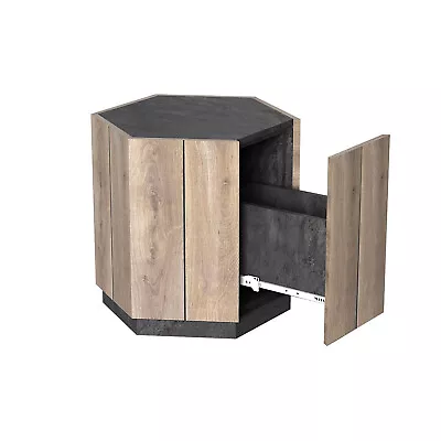 Coffee Side End Table Nightstand Hexagonal For Living Office Room With 1 Drawer • $167.39