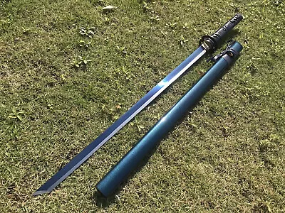 HIGH QUALITY ZATOICHI JAPANESE SAMURAI NINJA SWORD Spring Steel Blue Blade • $161