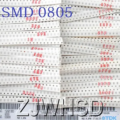 2300pcs SMD 0805 (0Ω-10MΩ)50value Resistor +(2.2pf-1uf)40value Capacitor Kit Set • $13.03