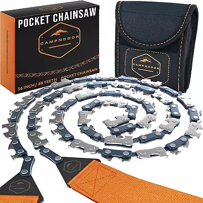 Pocket Chainsaw 36 Inch - 65Mn Heavy Duty Steel - 48 Teeth Hand Chainsaw -  • $39.70