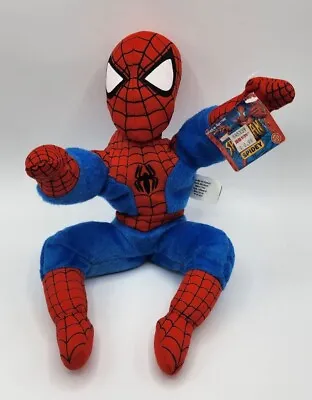 Marvel Spiderman Plush 12 Inch New With Tags 2003 Spidey Rare Htf Toby Era  • $18.99