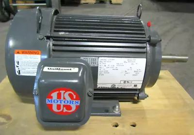 🤩us Motors 7.5 Hp Electric Motor 184jm Fr 3465 Rpm 3 Phase 230/460 Vac • $629.99