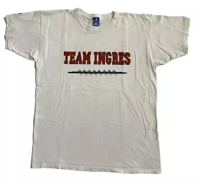 Vintage 80s 90s Champion Team Ingres Database White XL T Shirt Tech UC Berkeley  • $15.98