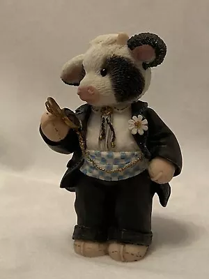 1995 Mary's Moo Moos Best Bull Enesco 167525 Cow Figurine Best Man • $10