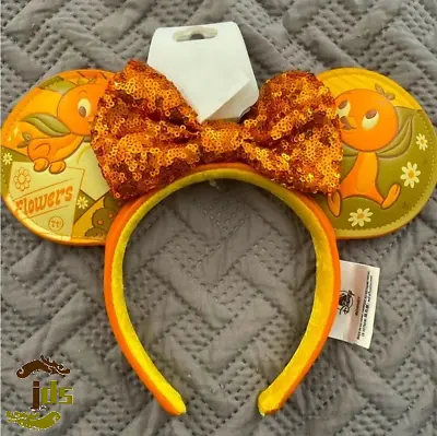 Disney Sequins Bow Headband Epcot Mickey Minnie Ears Orange Bird Vibes • $18.88