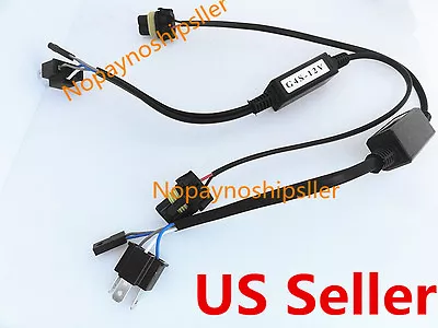 Car Auto H4 9003 HB2 HID Relay Harness HI/LOW Beam Xenon Bulbs Conversion Kit   • $11.99