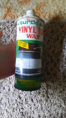 VINTAGE 1970s TURTLE WAX VINYL TOP WAX CAN 14OZ • $10