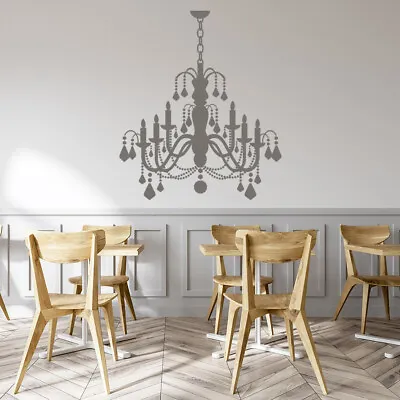 Grand Candle Chandelier Dining Room Wall Sticker WS-15587 • £38.98