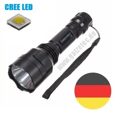 Gatzetec C8 XPL V3 Hi LED Flashlight Optional Charger Battery 2023 Extremely Bright • £28.36