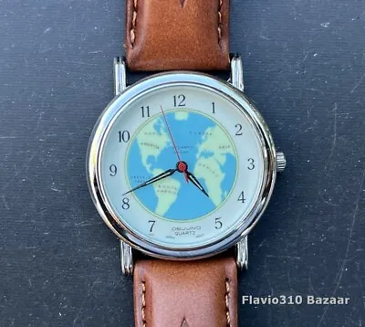 Authentic DEJUNO World Map Japan Movement 33mm Watch - New Battery • $9.99