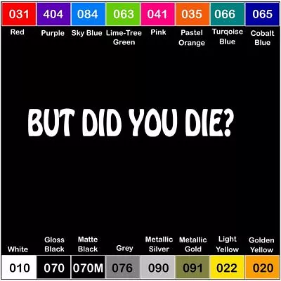 2x BUT DID YOU DIE? Vinyl Decal Sticker Window Bumper Humor Funny Car Drift JDM • $2.52