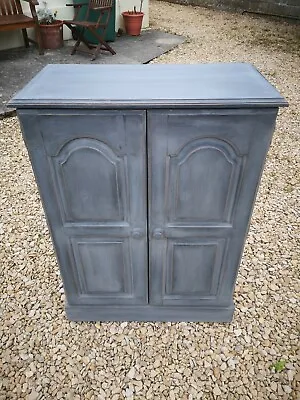 £275 • Buy Lightly Distressed Hand Painted Solid Pine Linen/pantry/utility Storage Cupboard