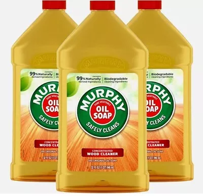 New Murphy Oil Soap Wood Cleaner Concentrated - 32 Oz. Pack Of 3 • $19.78