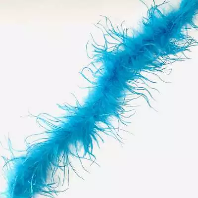 £1.90 • Buy Ostrich & Marabou Feather Boa Trim Per 10cm - Aqua