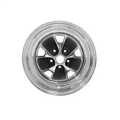 Mustang Wheel Styled Steel Chrome Charcoal Center 5 Lug 14X6 64-70 • $210.95