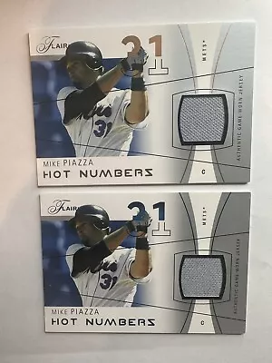 Mike Piazza - 2004 Fleer Flair Hot Numbers Blue /250 + Copper /75 Jersey SSP Lot • $9.99