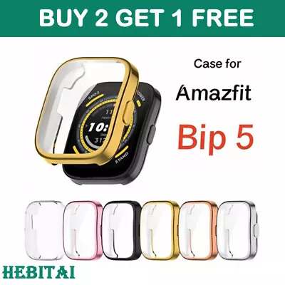 Soft Silicone Case + Glass For Xiaomi Huami Amazfit Bip 5 Smart WatchBand • $8.63