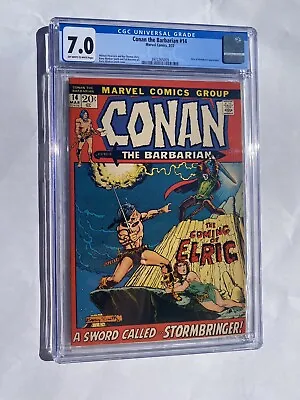 CONAN THE BARBARIAN #14  CGC Graded (7.0 ) Marvel Comic Group  Coming Of Elric • $99.99