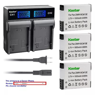 Kastar Battery LCD Rapid Charger For DMW-BCM13 BCM13E Panasonic Lumix DMC-ZS30R • $30.99