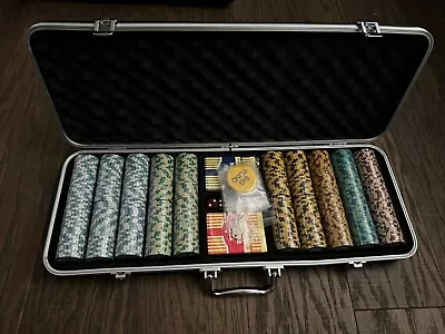500 Monte Carlo Clay Poker Chips With Accessories Low Denomination Set • $129.99