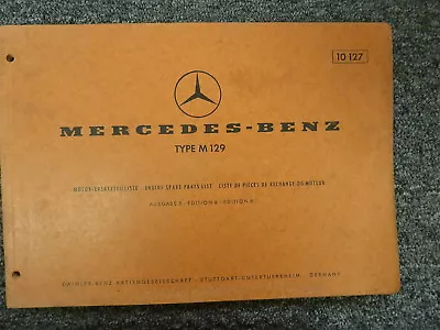 1966 1967 1968 Mercedes Benz M129 2.5 Engine In 250SL 250SE Parts Catalog Manual • $699.30