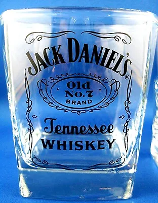 Rare Retro JACK DANIELS No.7 SQUARE Glass Collectable Bar Man Cave VG - In Au • $59.95