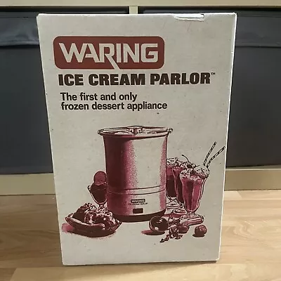 Waring Ice Cream Parlor Machine CF520-1 White Frozen Dessert Maker Vtg NEW OPEN • $47