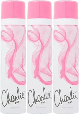 3 X Charlie Pink Body Fragrance Fresh 75 Ml • £4.99