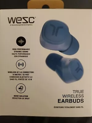 $76 • Buy WeSC True Wireless Earbuds - Blue 