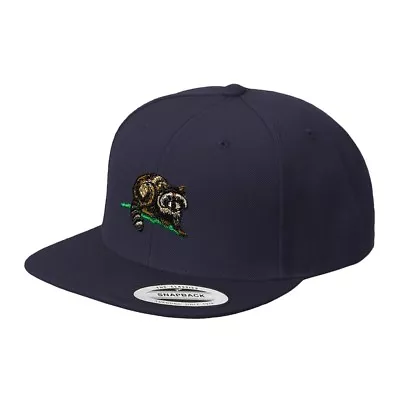 Raccoon Style 1 Embroidered Flat Visor Snapback Hat • $26.99