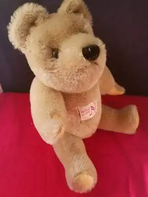 REUGE MUSICAL TEDDY BEAR Teddy's Head Turns When Music Plays 13  Vintage  • $62.99