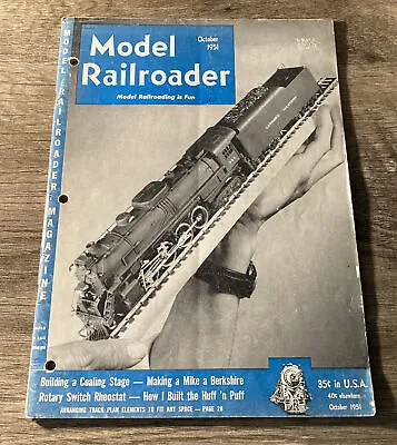 Vintage The Model Railroader Magazine Oct 1951 Mantua's Mike Berkshire Train • $7.50