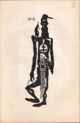 1967 LEE BROWN COYE Vintage Poster MONSTER AND BIRD Weird Tales Artist HALLOWEEN • $14.99