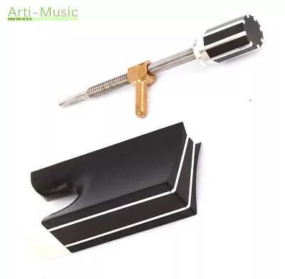 1Pcs Ebony Special Frog Silver Parts FOR Pernambuco/IPE 4/4 3/4 Violin Bow Frog • $51.05