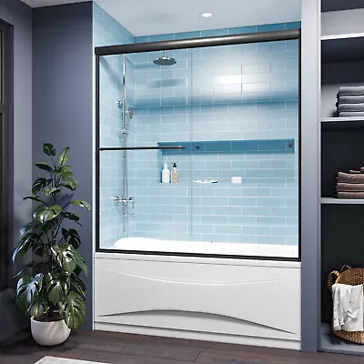 Sunny Shower 60 In.W X 62 In.H Sliding Shower Tub Doors Bathtub Shower Glass • $321.99