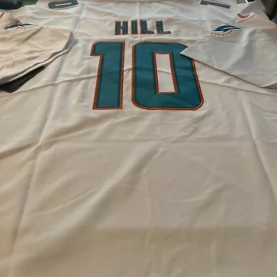 NWT Adult Customize Jersey Dolphins #10 Tyreek Hills Size XXXL Color White *new • $39.99